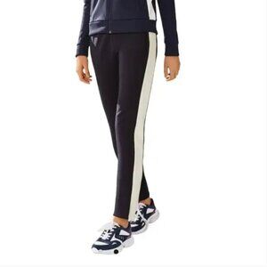 Tory Sport Color Block Track Pants Women's Size M Tory Navy/Snow White Wide Leg